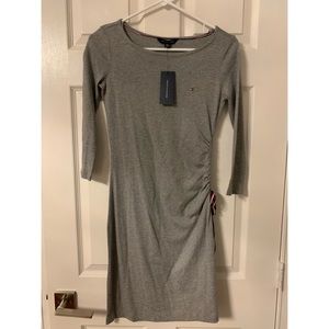 Tommy Hilfiger side-ruched dress XXS NWT